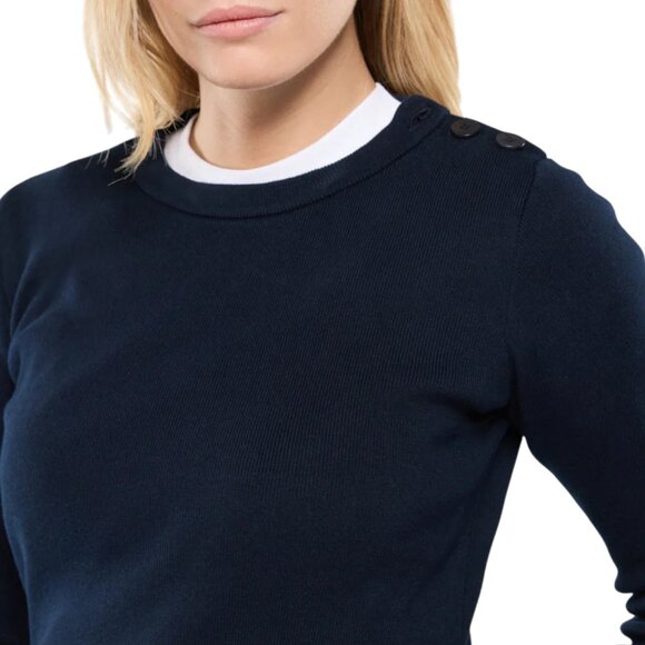 ARMOR LUX Navy Fisherman Cotton Button Shoulder Sweater size 2 (US medium) - Picture 1 of 14